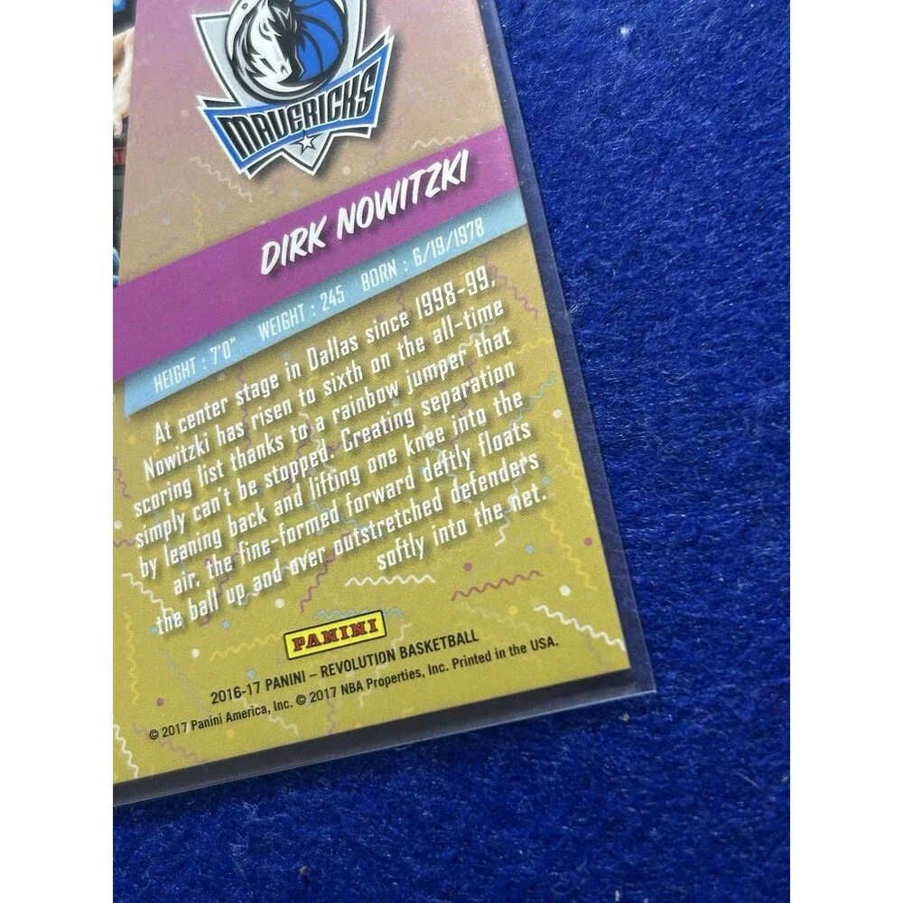 2016-17 Panini Revolution Show Stoppers Dirk Nowitzki #8  #’d /100 Mavericks